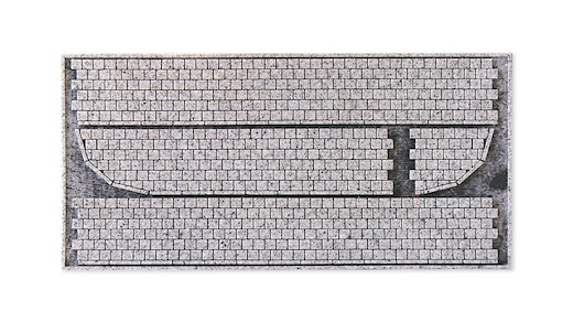 Struktur-Bürgersteig Kopfsteinpflaster, 2,4 cm breit