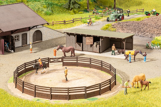 micro-motion Reitplatz mit Pferde-Boxen