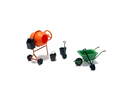 Orange Betonmischerset