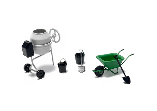 Grau Betonmischerset