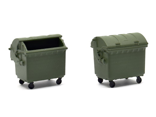 Grüne Radcontainer