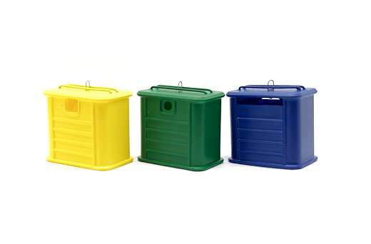 Abfallcontainer (3 St.) - Quaderförmig