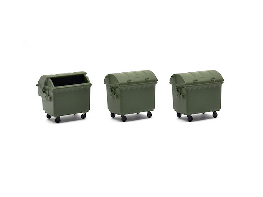 Grüne Radcontainer