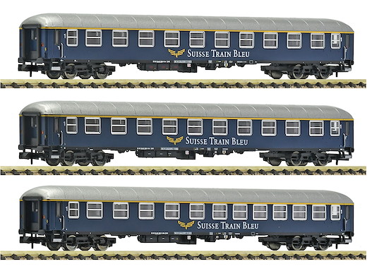 3-tlg. Set 1: Schnellzugwagen, Suisse Train Bleu, Privatbahn