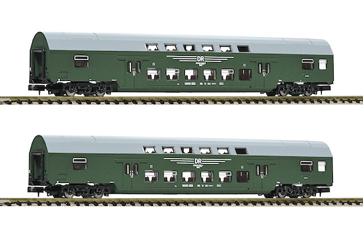 2-tlg. Set 2: Doppelstockwagen, DR