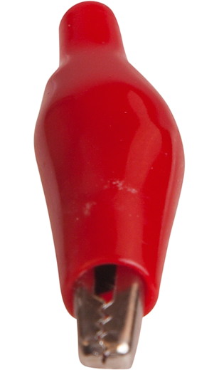 Abgreifklemme isoliert 50mm lang rot