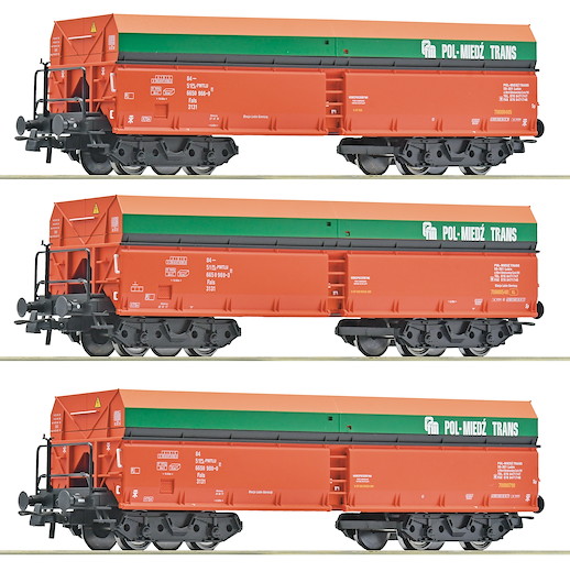 3-tlg. Set: Selbstentladewagen, PMT, Privatbahn