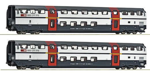 2-tlg. Set: Doppelstockwagen 1. Klasse, SBB