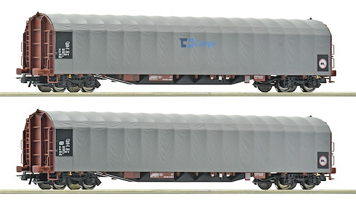 2-tlg. Set: Schiebeplanenwagen, CD Cargo