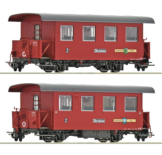 2-tlg. Set: Schmalspur-Personenwagen, Zillertalbahn, ÖBB