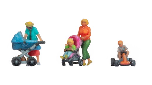 Mütter mit Kindern, 3D-Farbdruck