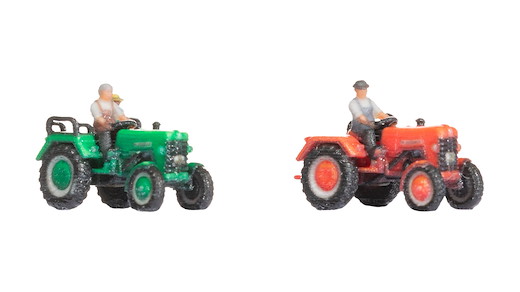 Traktor McCormick, 2 Stück, rot und grün, 3D-Farbdruck