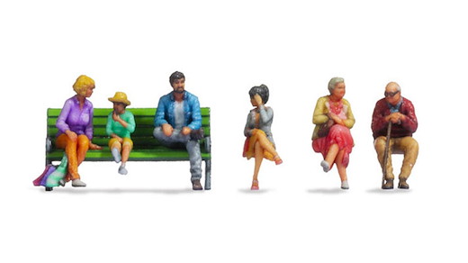 Sitzende, 3D-Farbdruck